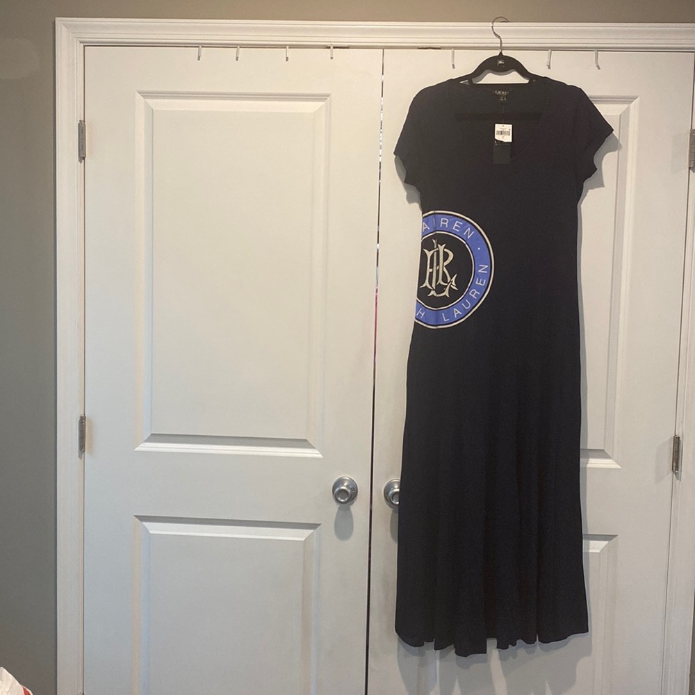 Lauren Ralph Lauren maxi nautical dress L